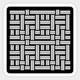 Monochrome maze pattern Sticker